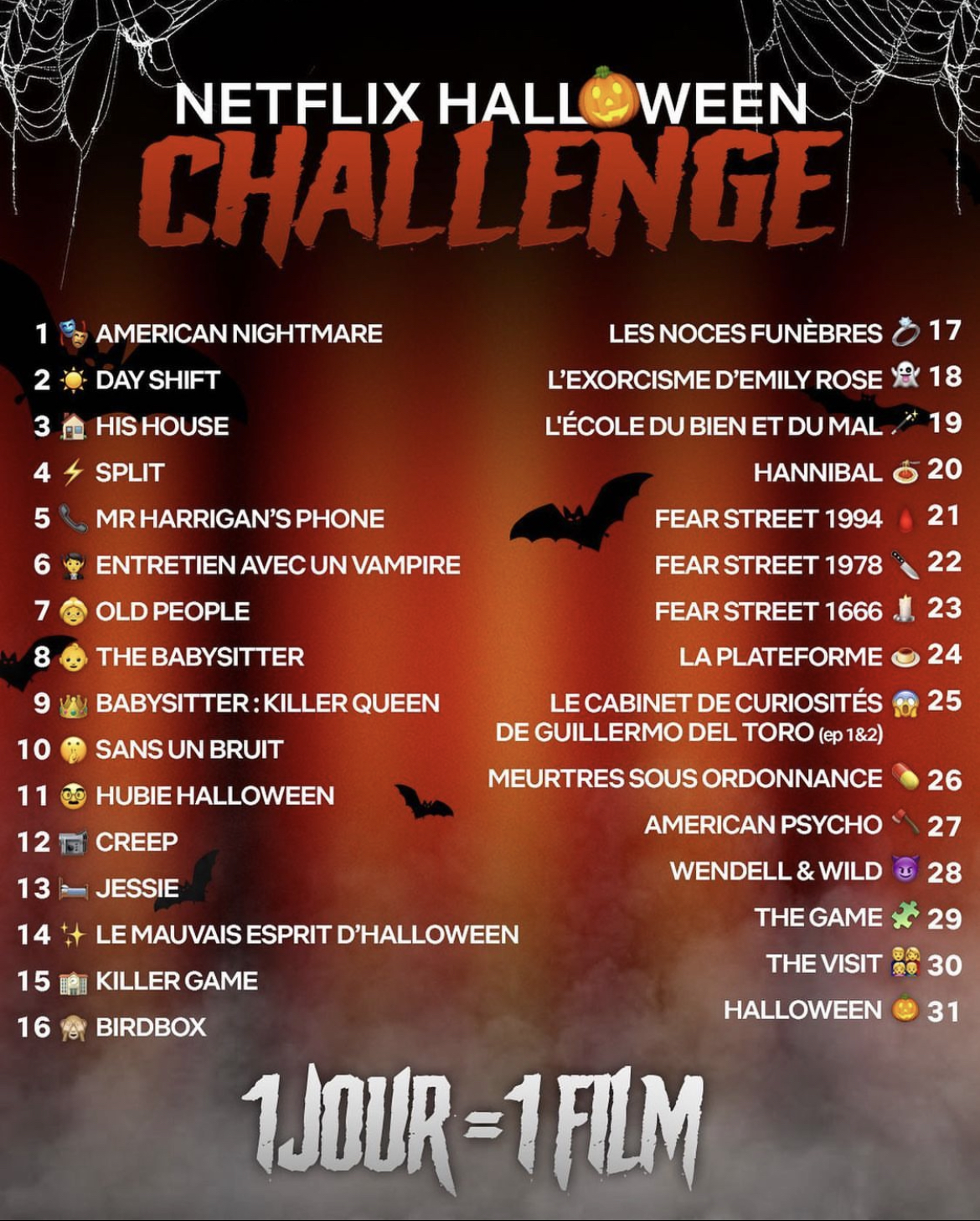 Découvrez Le Netflix Halloween Challenge 31 Films à Regarder En 31 Jours 6293