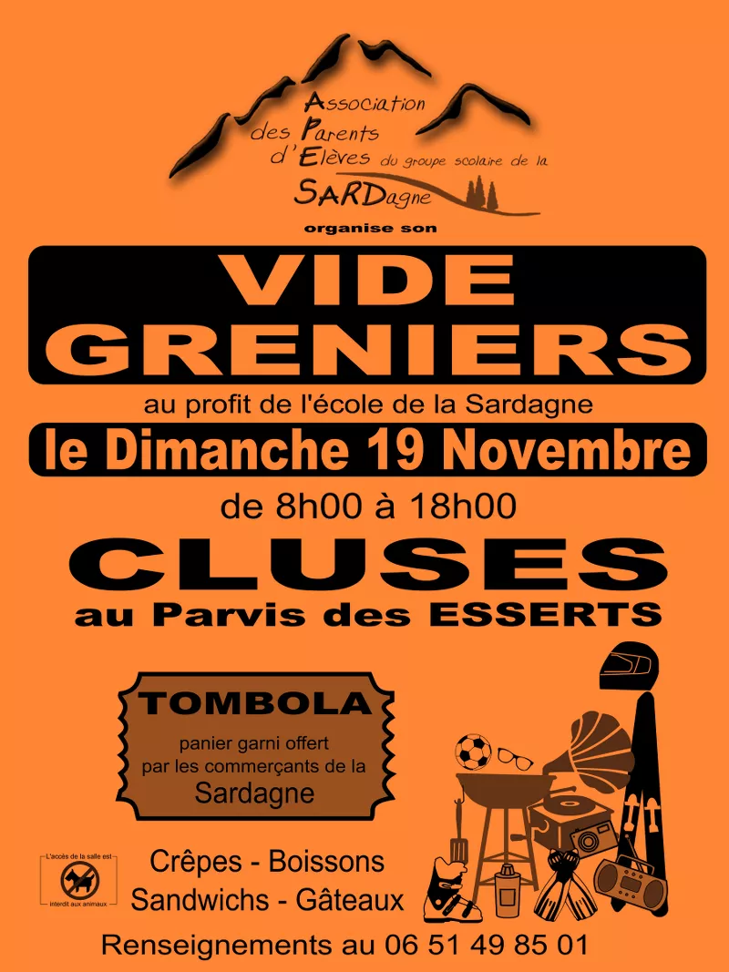 CLUSES - VIDE-GRENIERS DE L'ECOLE DE LA SARDAGNE