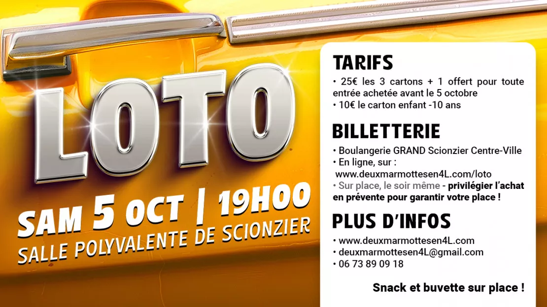 Soirée LOTO à SCIONZIER !