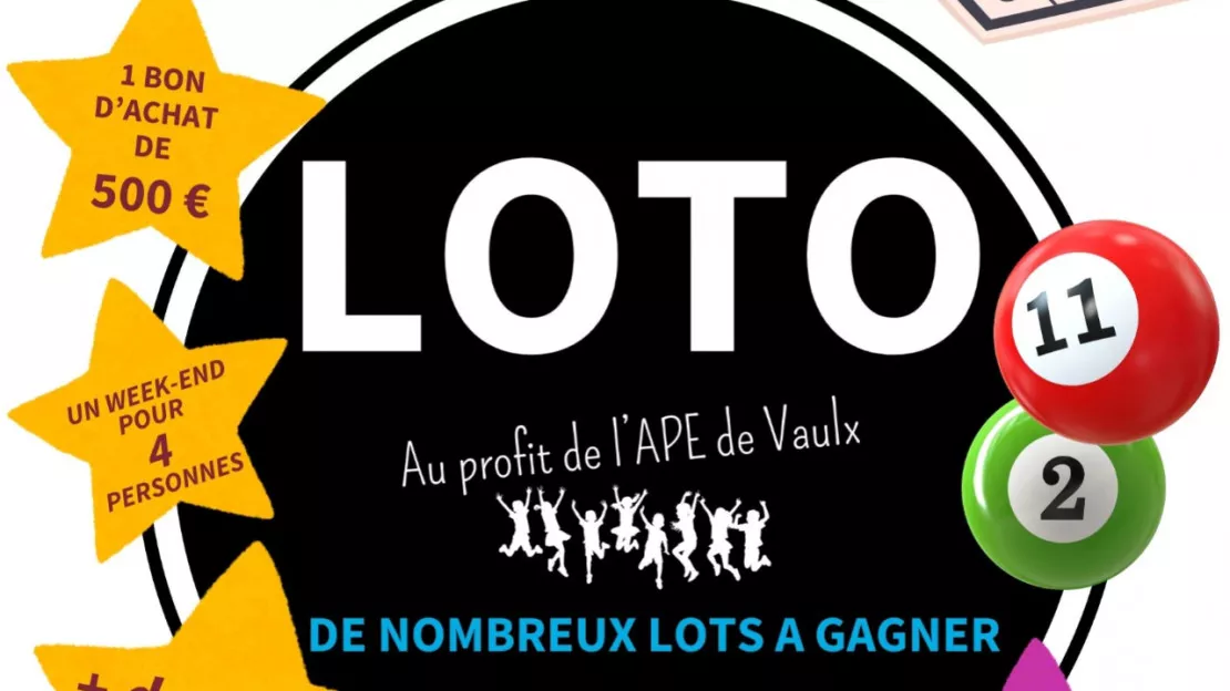 loto au profit des enfants de l'école de VAULX