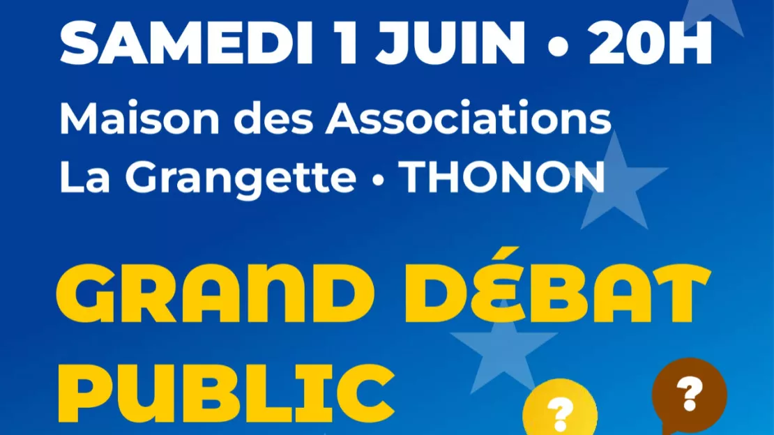 Thonon : grand débat public à propos des élections européennes du dimanche 9 juin